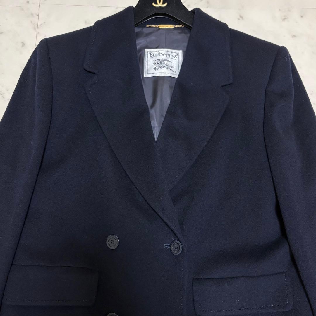 最高級 バーバリー プローサム チェスターコート 超ロング丈 濃紺 大きい 42