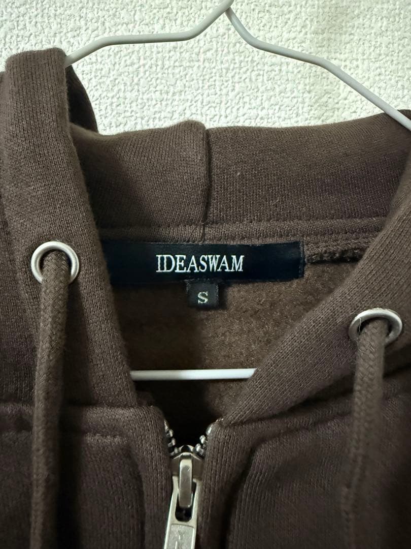 ideaswam ジップパーカー ブラウン