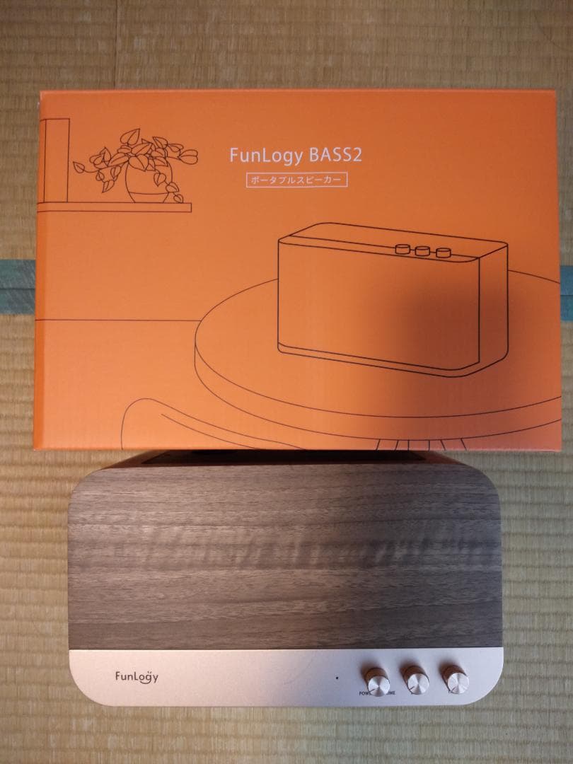 FUNLOGY Bass2　Bluetoothスピーカー　【wood】