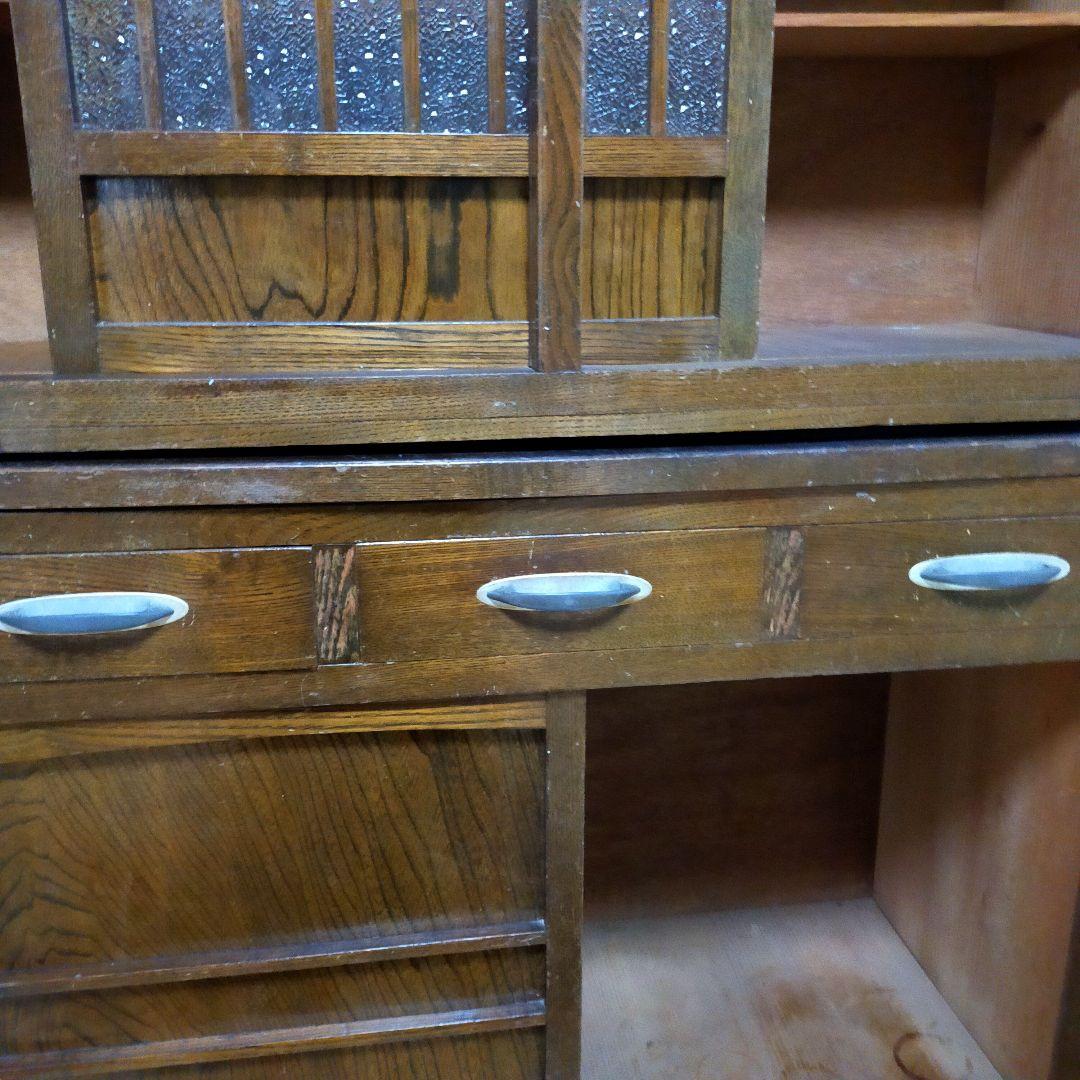 水屋箪笥下部　木製収納家具　アンティーク　引出し5箇所