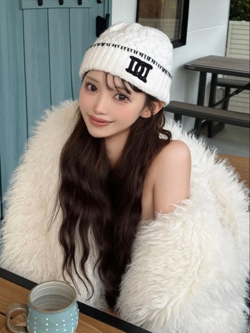 新品・未開封♡Darich♡DDロゴバスケットニットビーニー　WHT