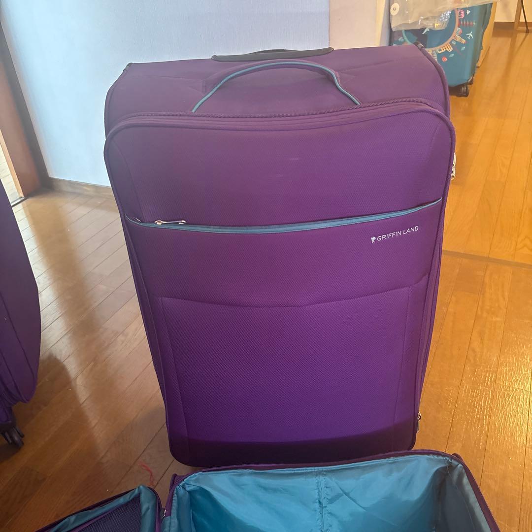 パープル大型キャリーケース