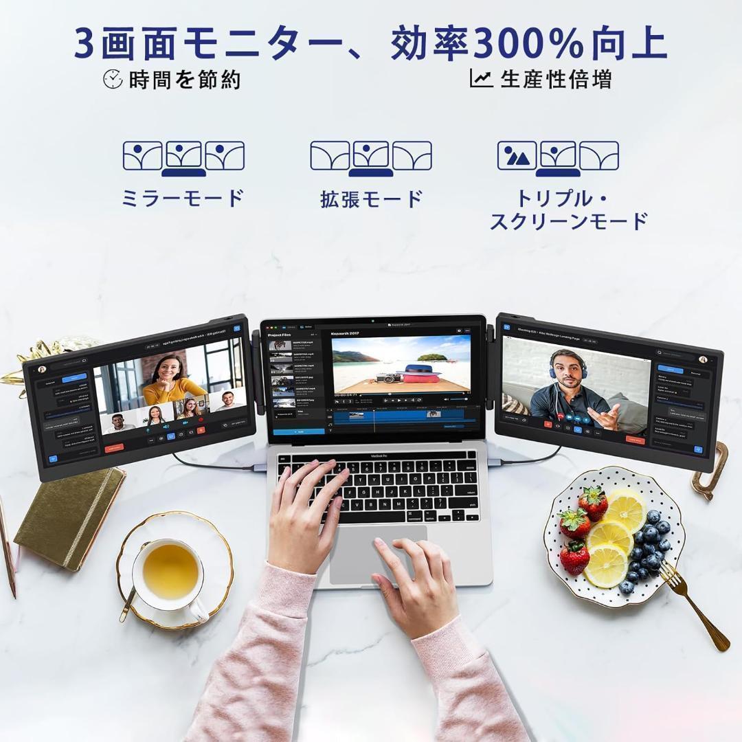 T0883n ノートパソコンドッキング型 2画面マルチモニター 14インチ