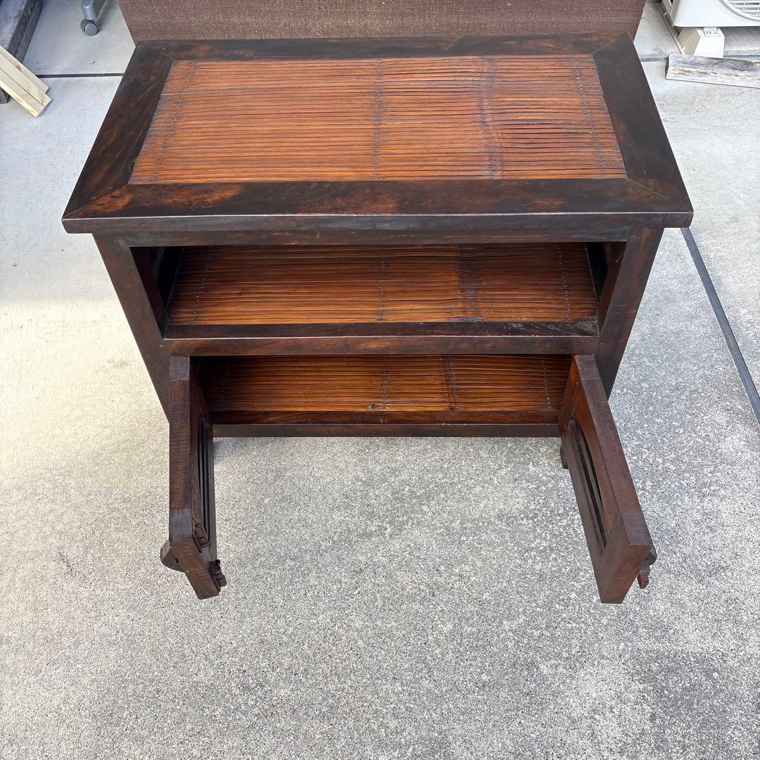 木製キャビネット ダークブラウン