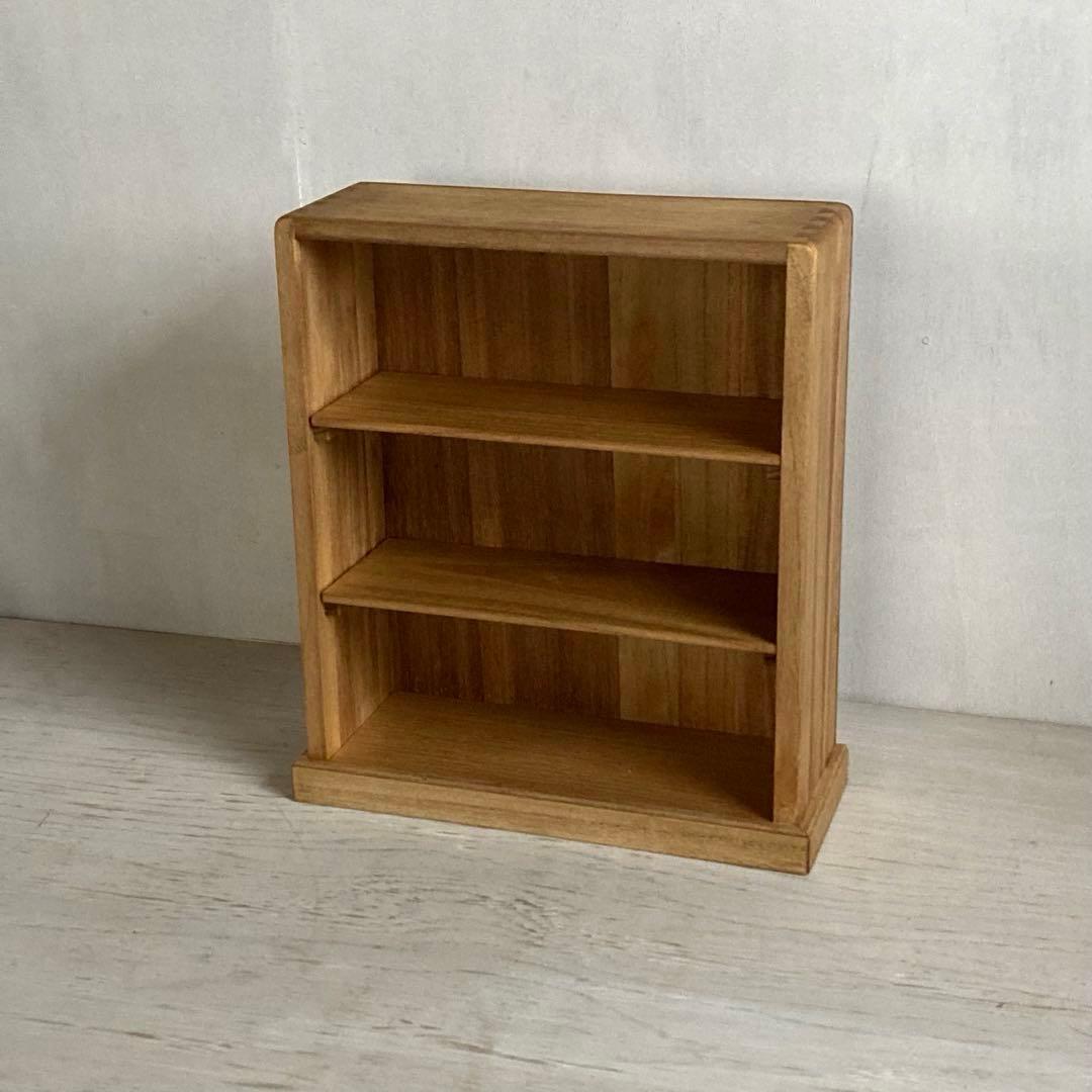 古い木製 オープンラック 3段 木製棚 陳列棚 卓上サイズ