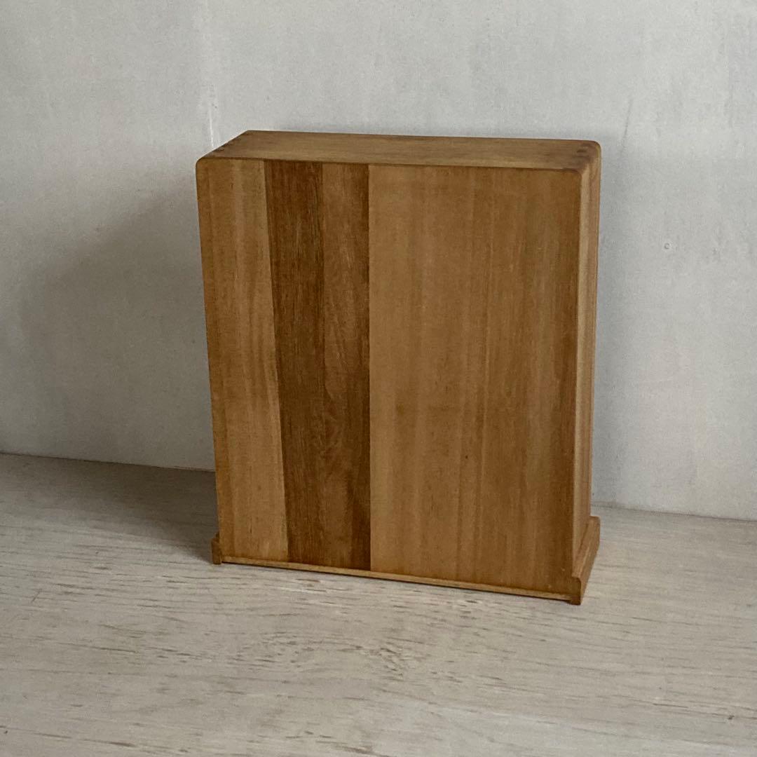 古い木製 オープンラック 3段 木製棚 陳列棚 卓上サイズ