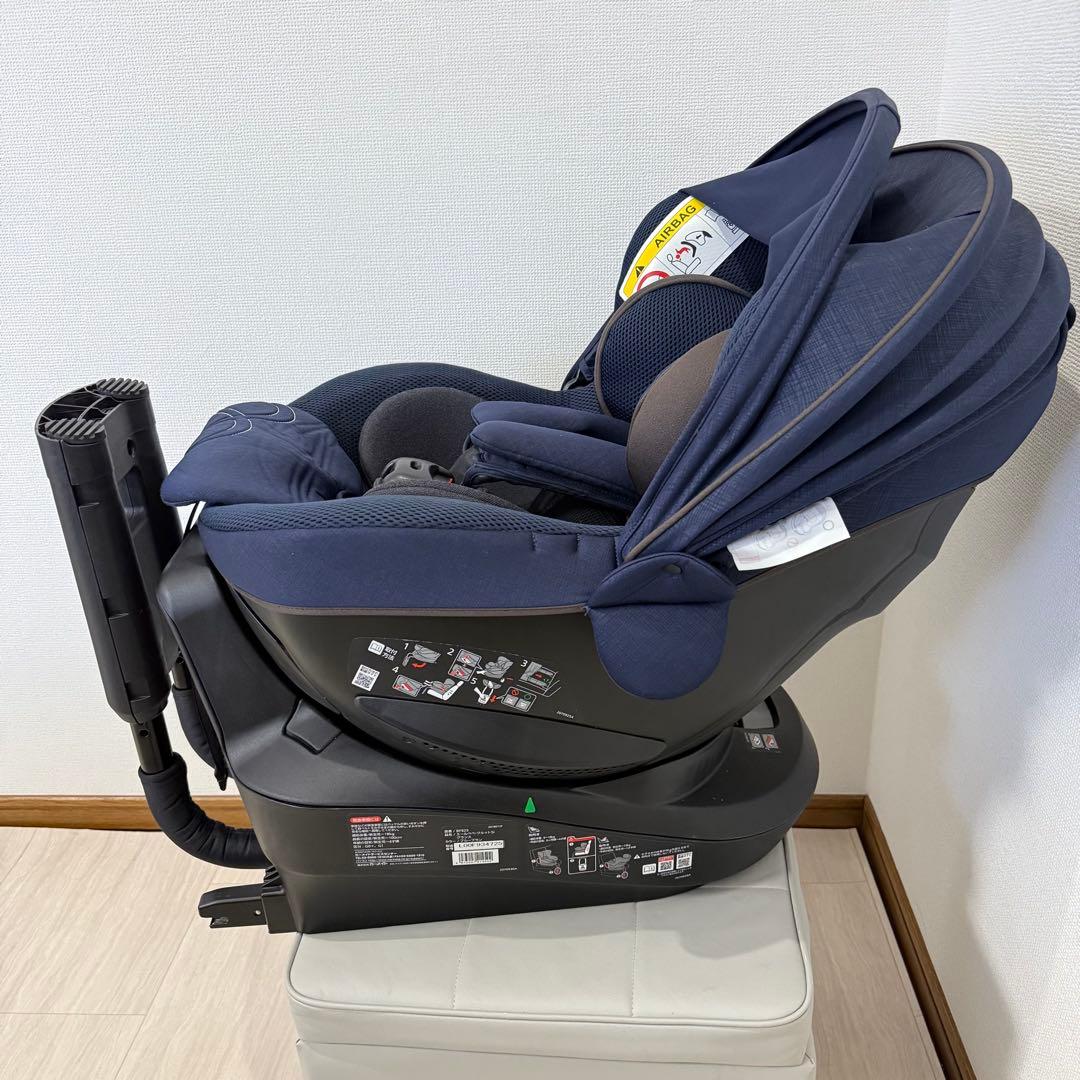 【美品】エールべべ クルット5i グランスISOFIX最上位モデル ネイビー