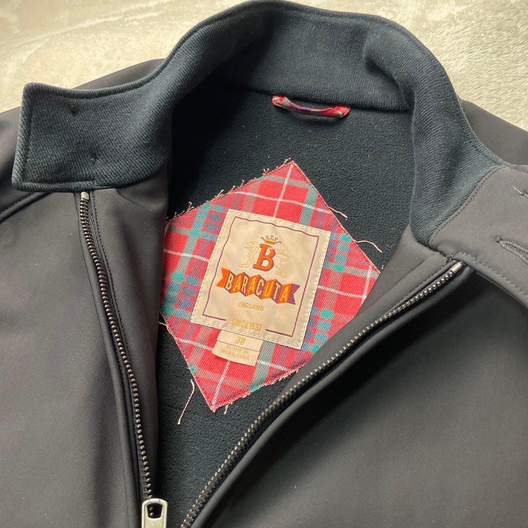 極美品 バラクータ baracutaブルゾン フリース 起毛 ナイロン 黒 38