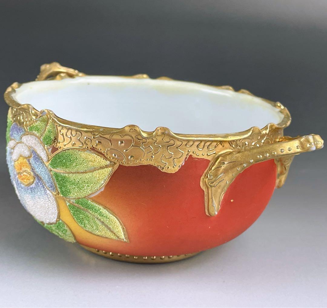 【専用】オールドニッポン アールヌーボー様式牡丹紋 コラレン 盛皿 ボウル