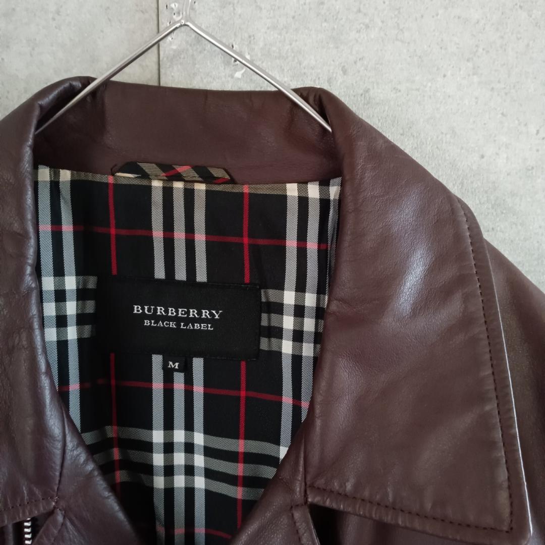 BURBERRY BLACK LABELライダースジケット 牛革 X2775