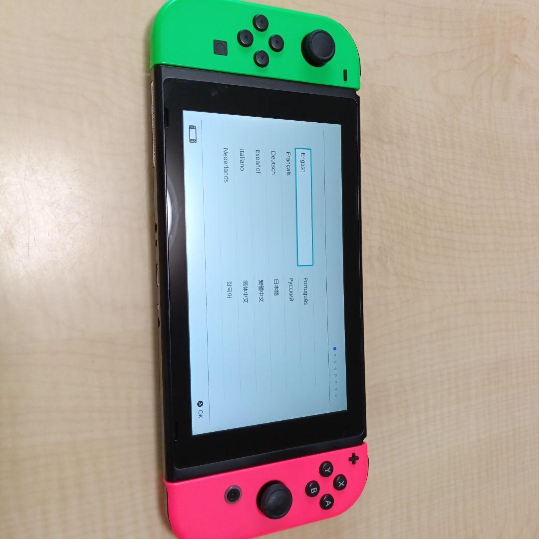 Nintendo Switch グリーン/ピンク 本体　ジャンク