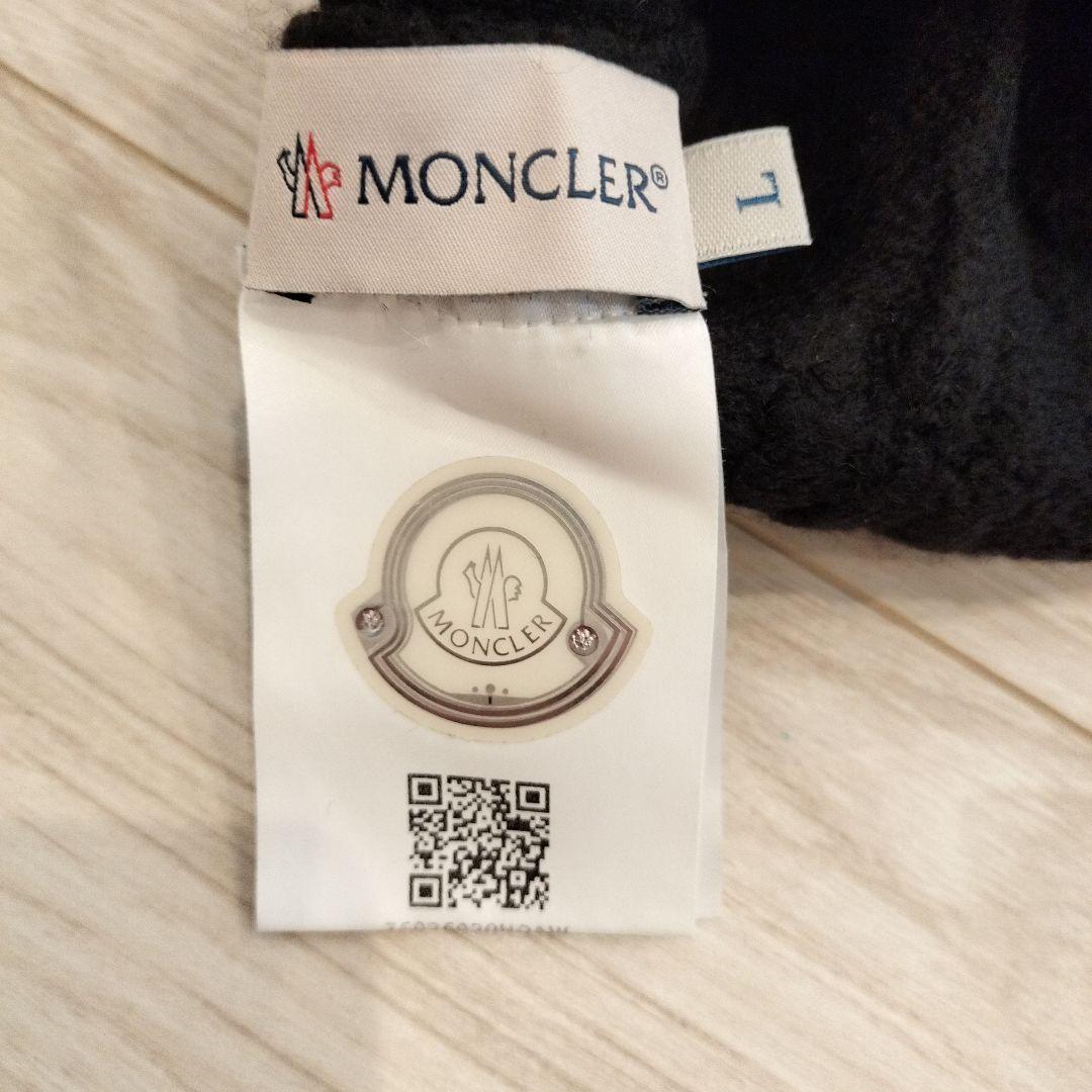 ‼️正規品確認済み‼️モンクレール ニット帽 ビーニー 黒 ブラック キッズ L