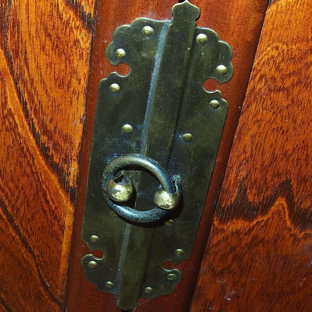 【良品】李朝家具 薬箪笥 隠し収納付き チェスト/小物入れ 蝶番金具 インテリア