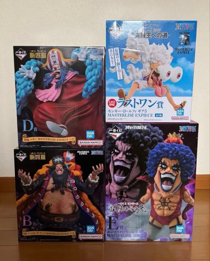 一番くじ ワンピース ギア5ルフィ バギー 黒ひげ イワンコフ