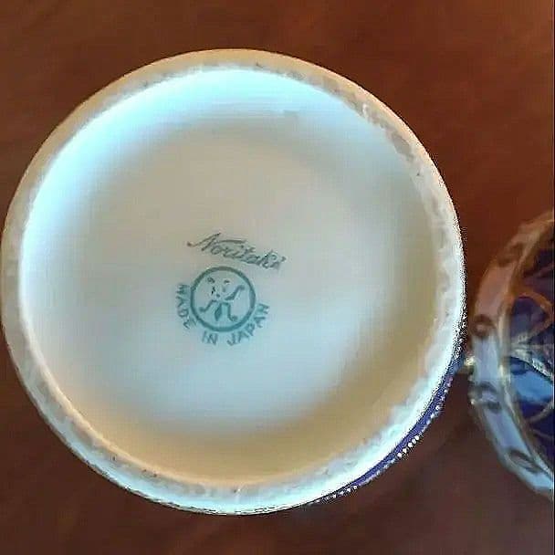 #オールドノリタケ#アンティーク#食器#花瓶#コバルトブルー#金盛り