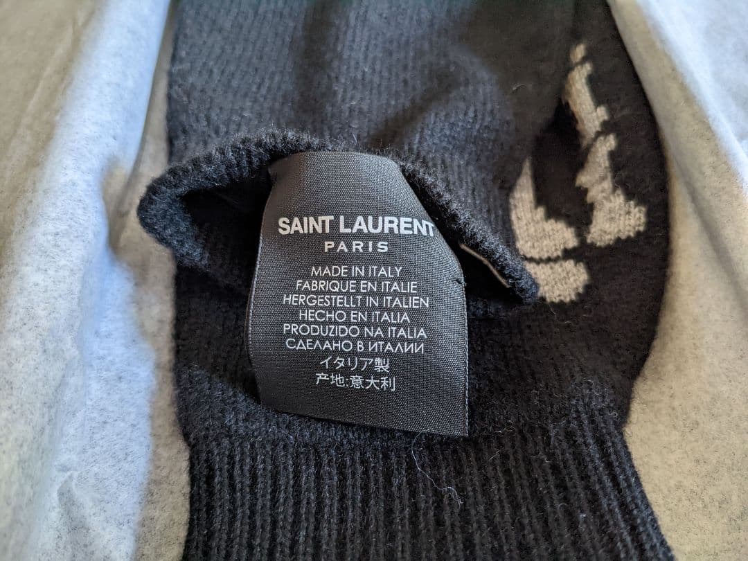 1*5様 新品未使用 SAINT LAURENT PARIS スカルグローブ 黒