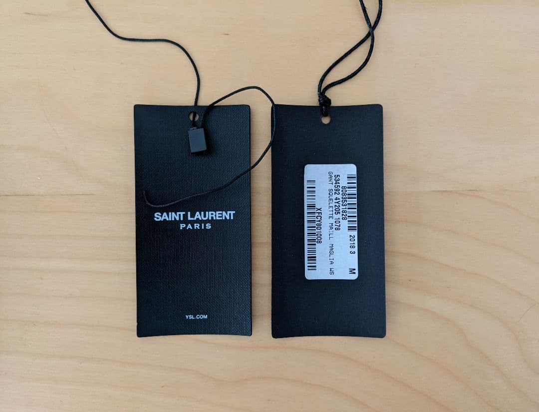 1*5様 新品未使用 SAINT LAURENT PARIS スカルグローブ 黒