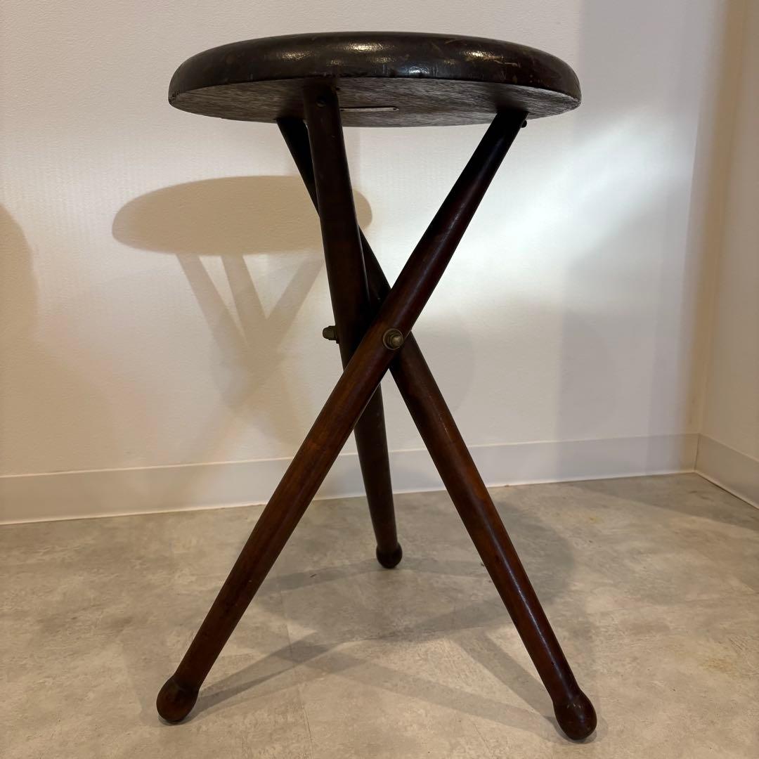 木製スツール　ドラムスツール　3本脚　昭和33年