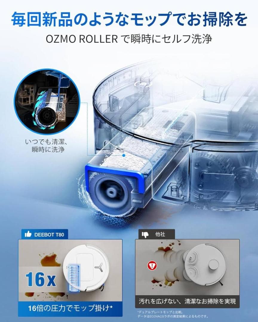 ECOVACS (エコバックス) DEEBOT T80 OMNI ロボット掃除機