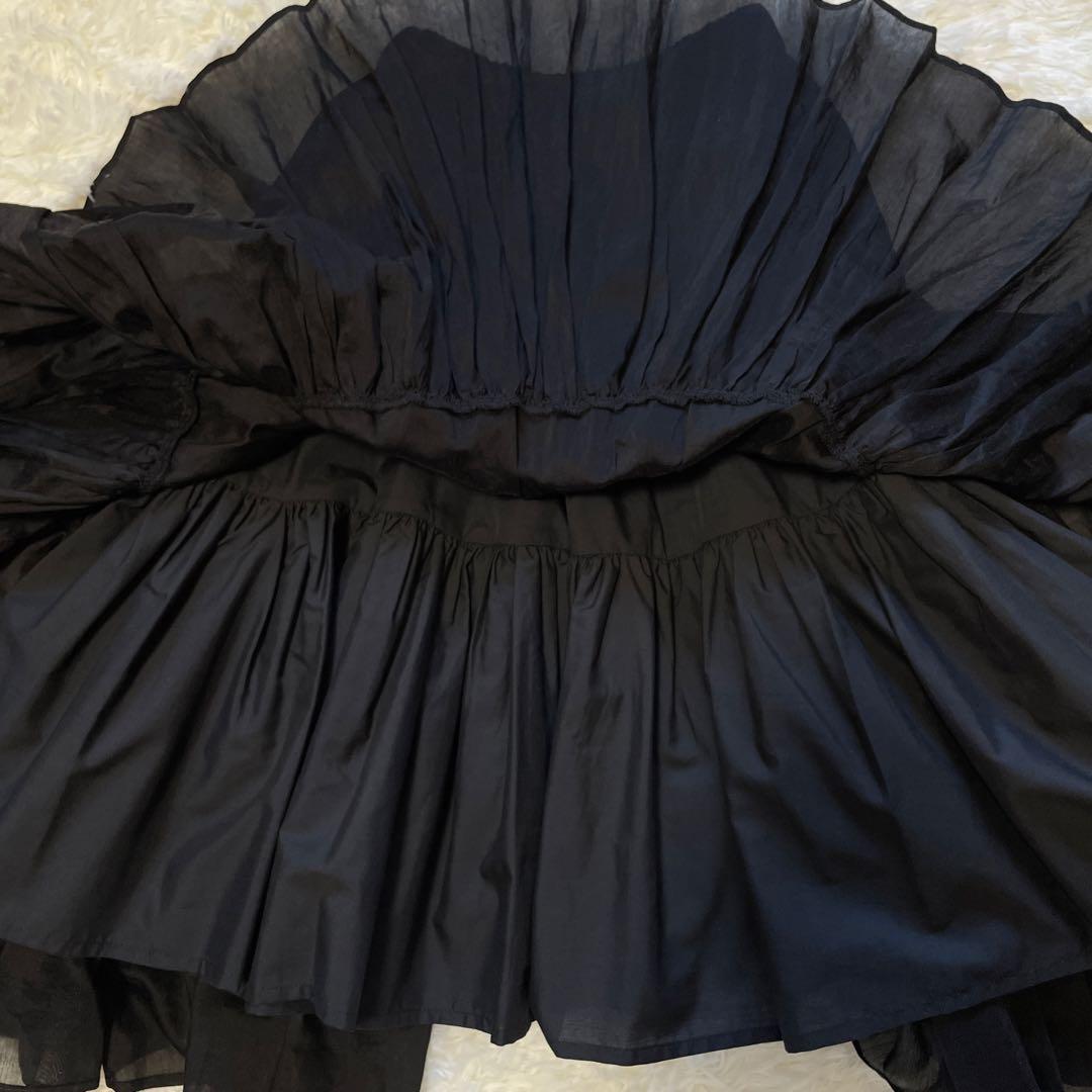 SEVEN TEN by MIHO KWAHITO シアーティアードスカート