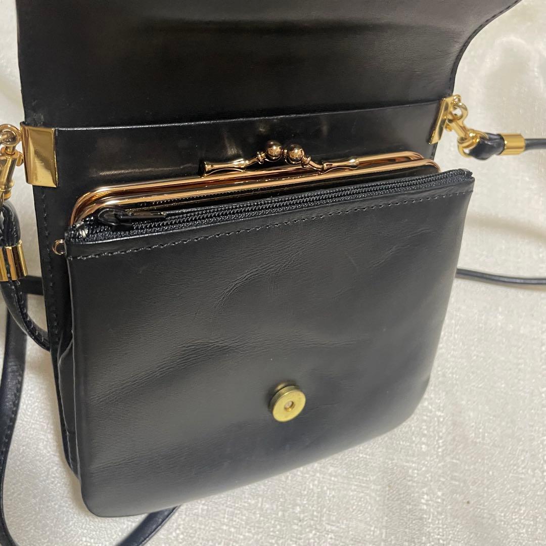 ✨希少美品 KENZO FUKUI 福井謙三 窓 ショルダーバッグ レザー 本革