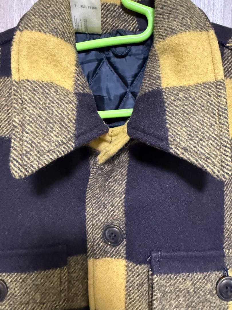 N. WOOLYHOOD 黒と黄色のチェックジャケット