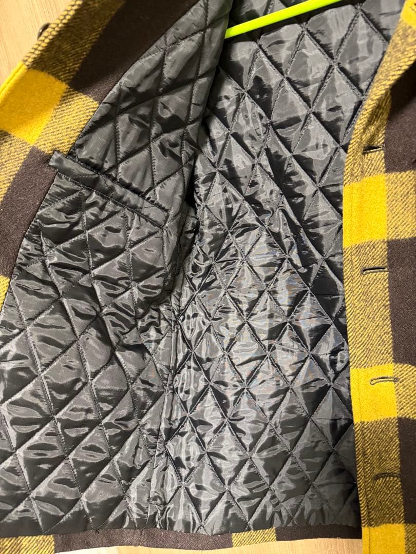 N. WOOLYHOOD 黒と黄色のチェックジャケット