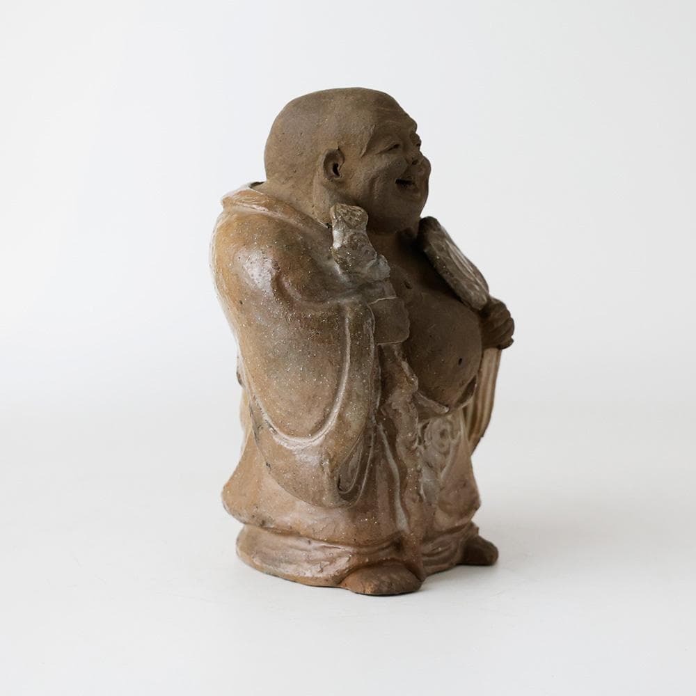 越中古府焼 布袋像 仏像 東洋彫刻 合箱