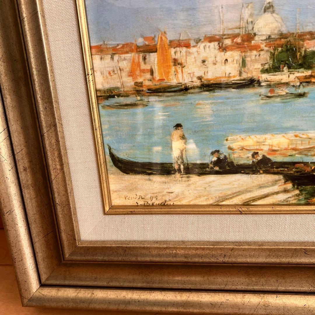 風景画 油彩 金色フレーム