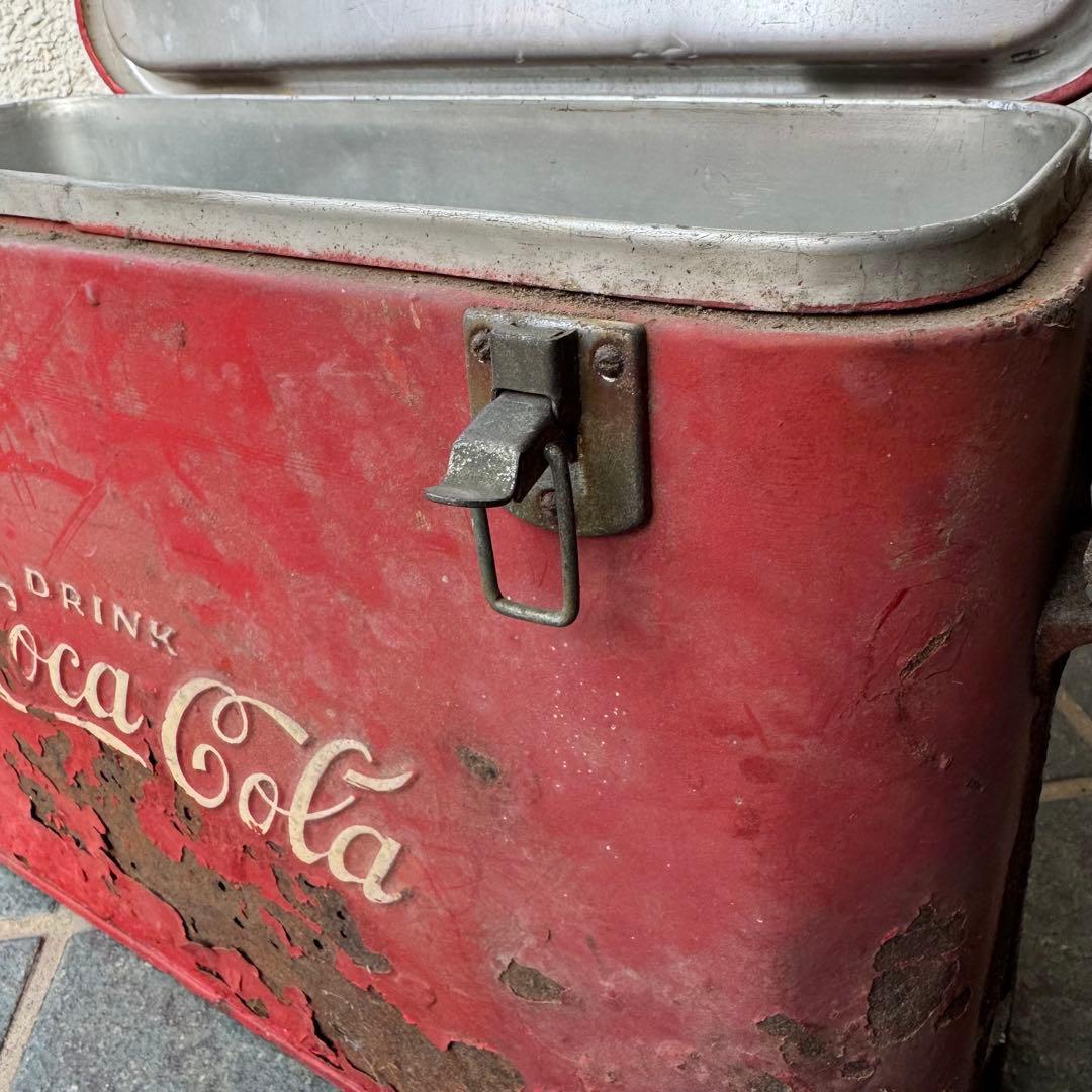 Coca-Cola 赤い金属製クーラー