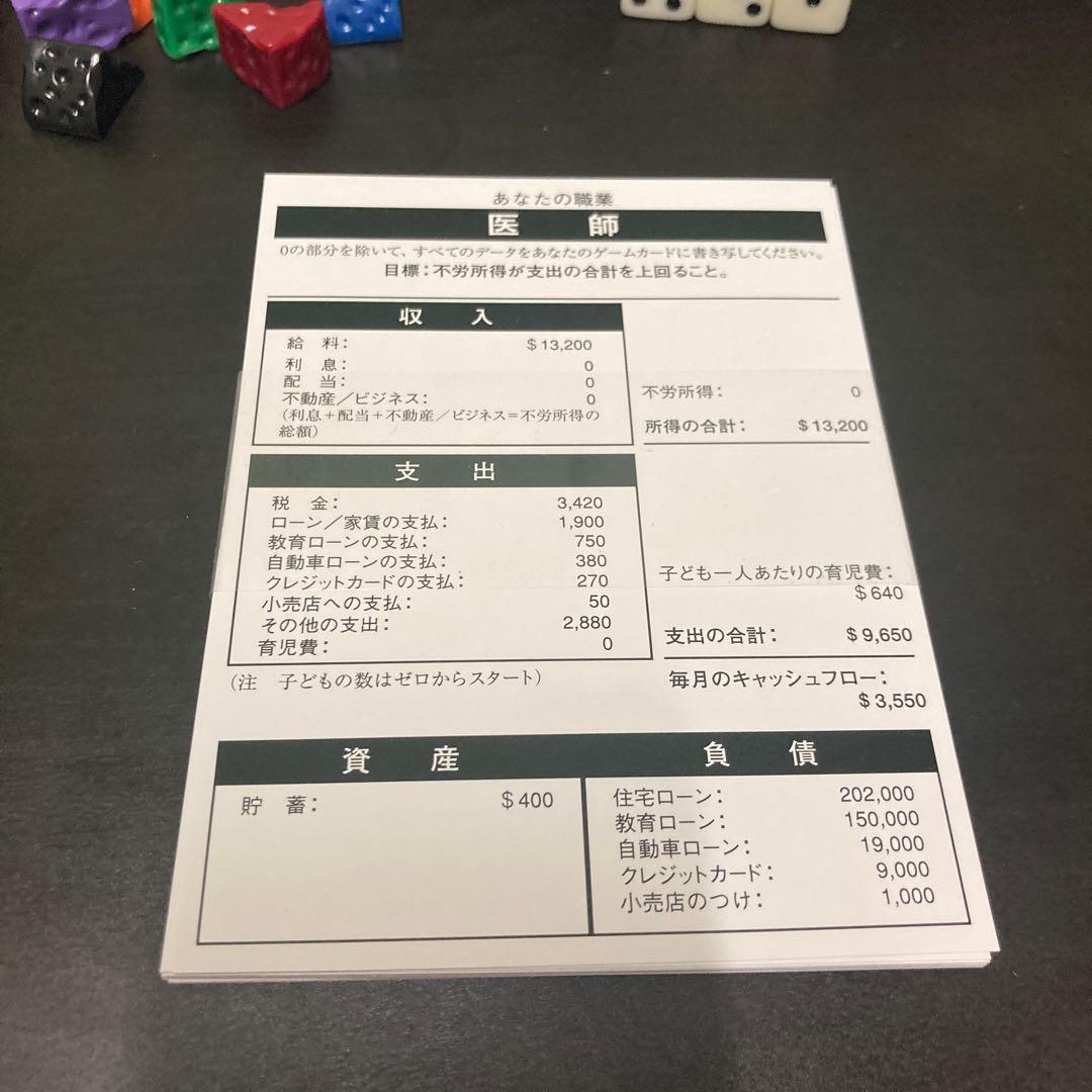 キャッシュフロー101 日本語版 ボードゲーム 金持ち父さん ロバートキヨサキ