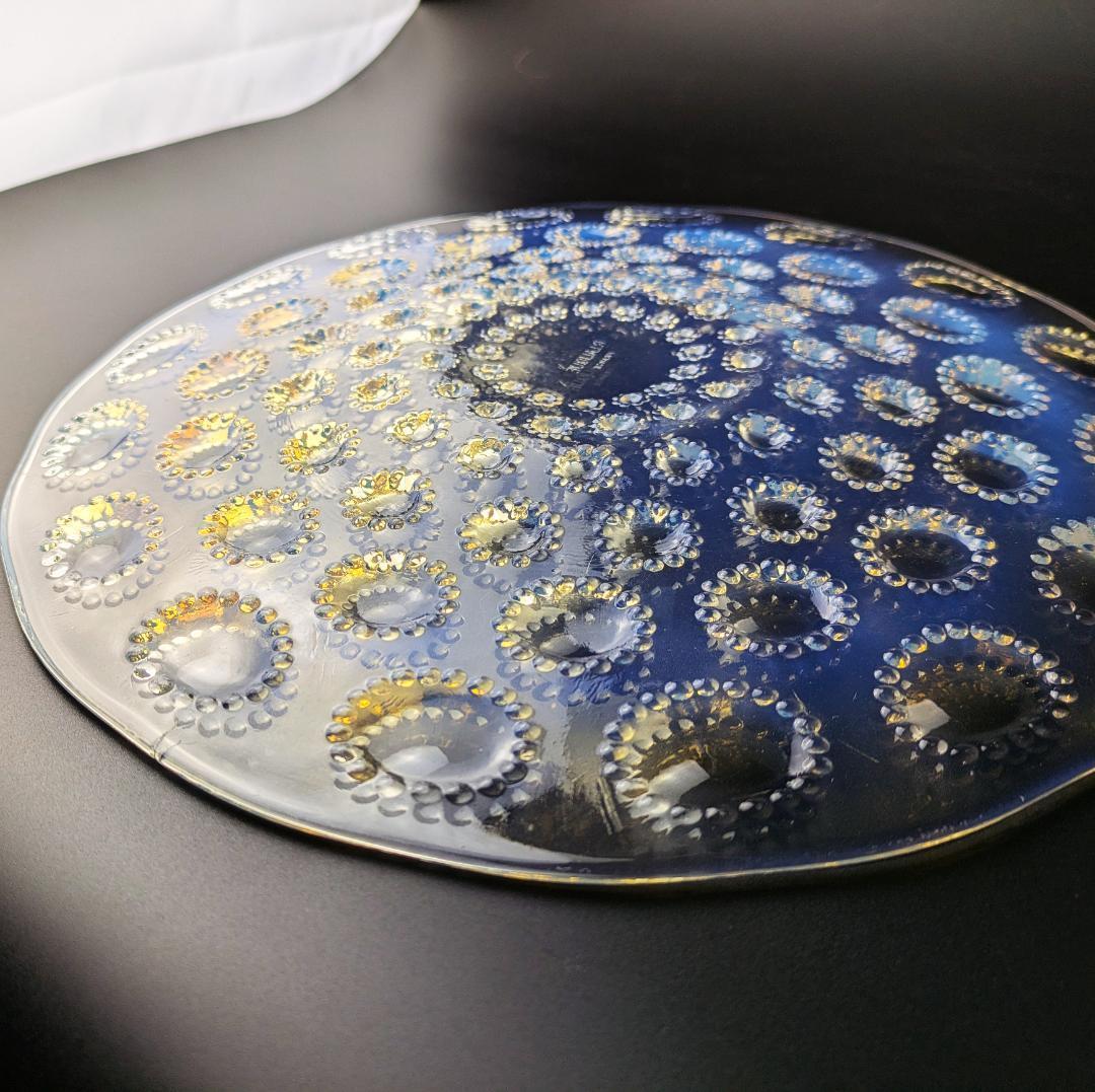 ルネ・ラリック アスター オパルセント大皿 27cm 1935頃 マルシャック