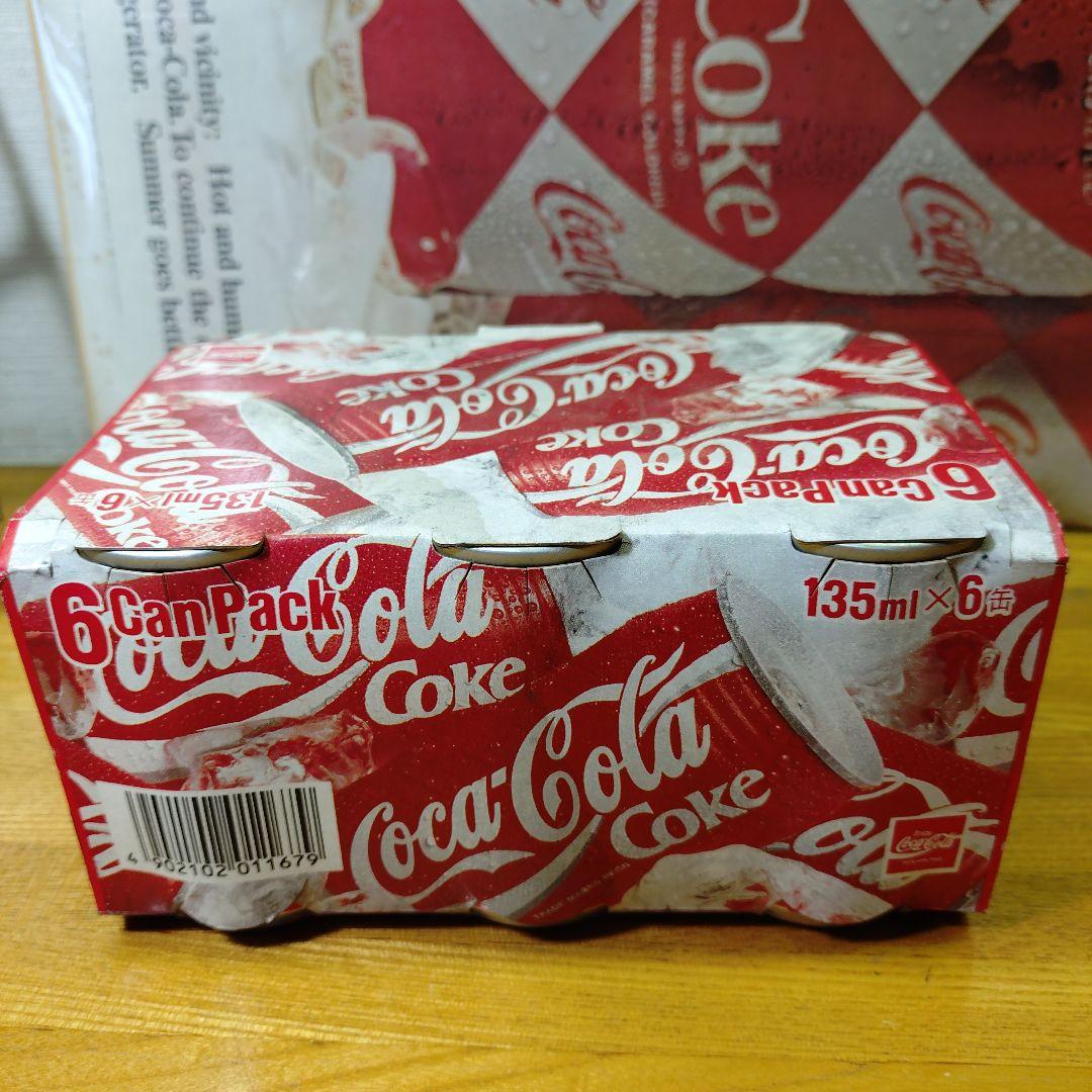 コカ・コーラ 135ml缶 6缶パック+1本 95年 製造中止缶
