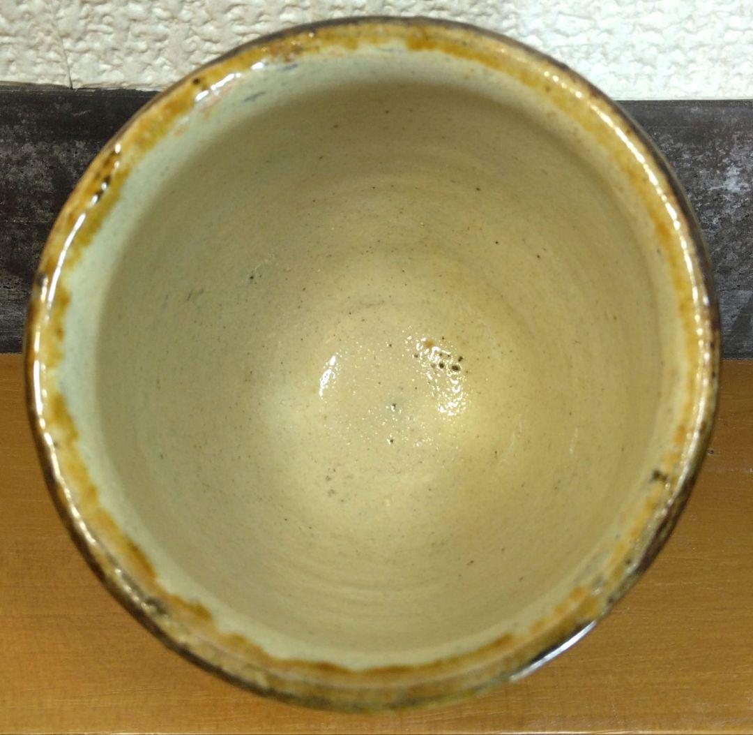 人間国宝 金城次郎 壷屋焼湯呑(笑魚紋湯呑）栞 共箱 美品 壺屋焼 上作