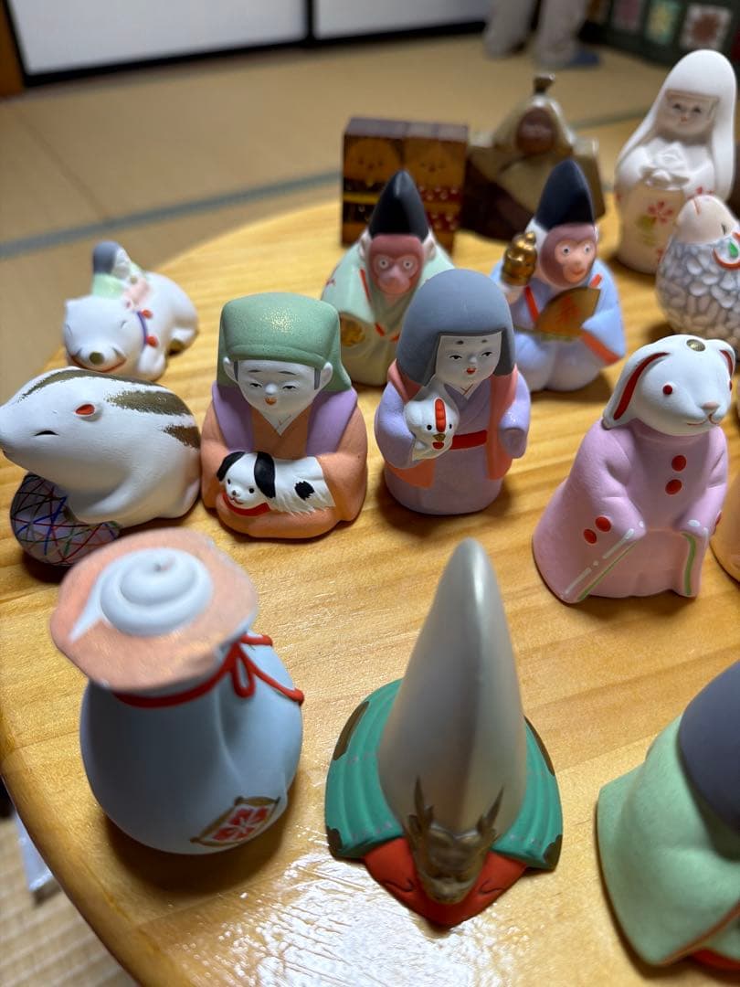 京都 伏見人形干支置物 十二支揃い 丹嘉窯系 伝統工芸 コレクション レア 希少