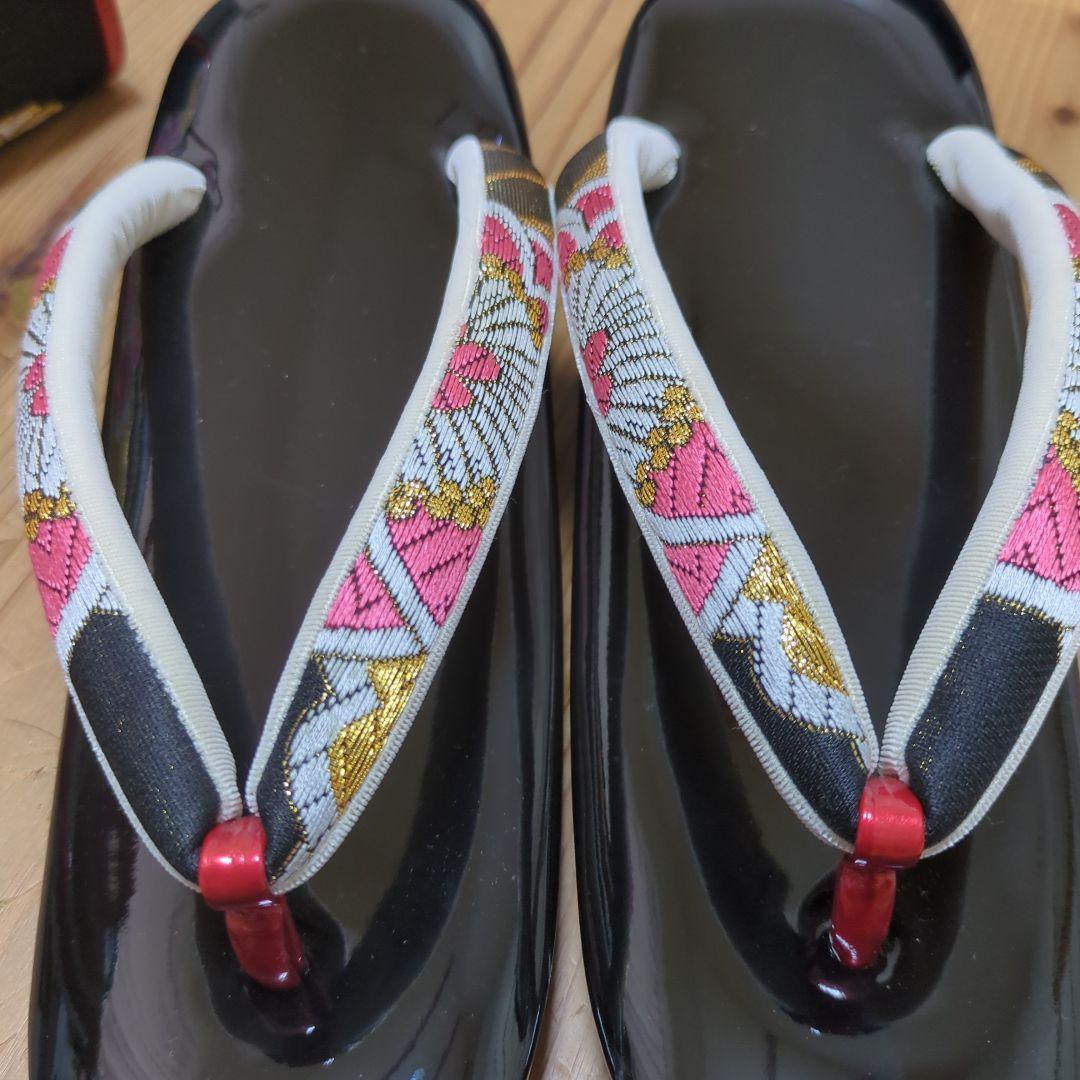 ✿大判花柄✿　成人式 草履 バッグ フェザーショール セット