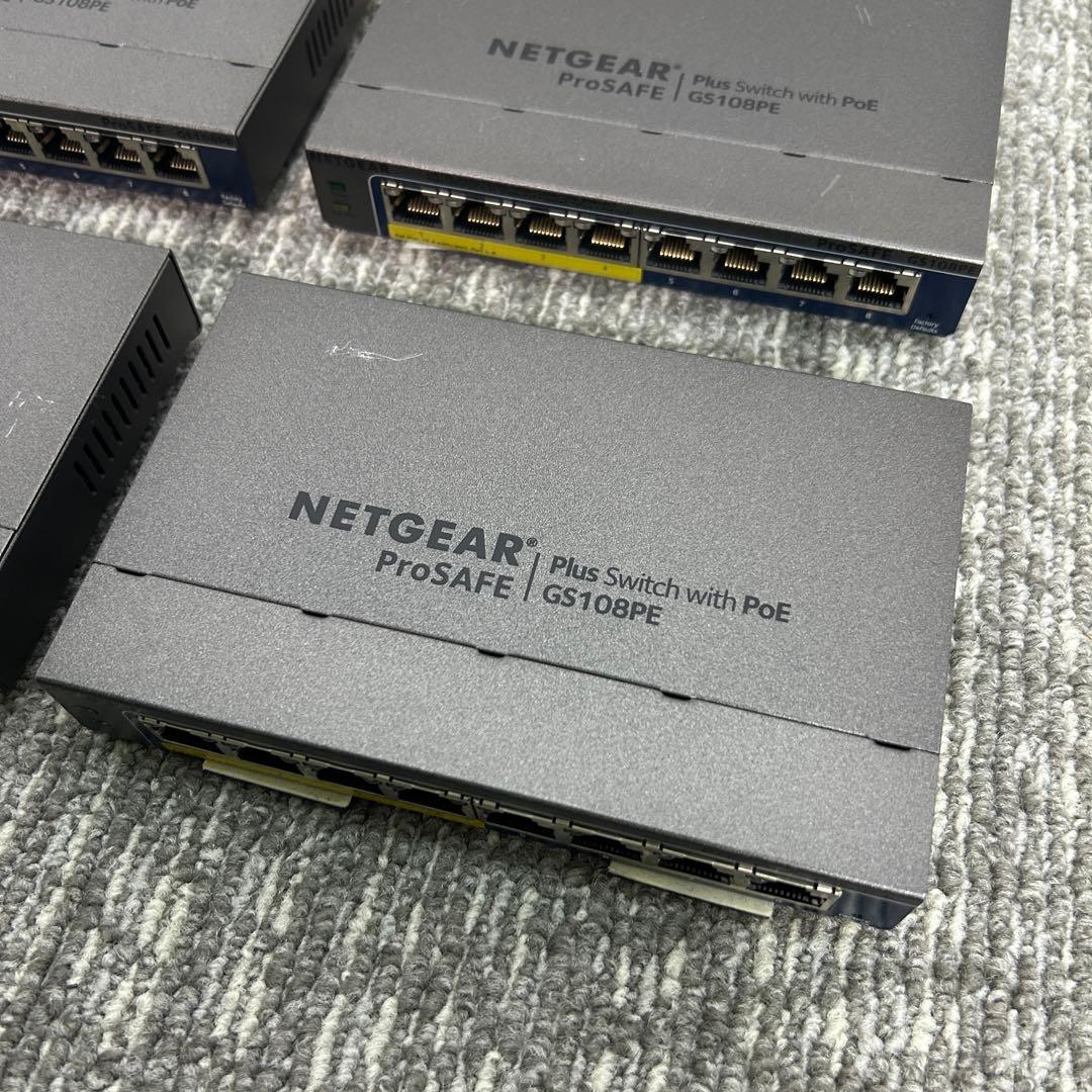 ①【4個セット】傷あり　NETGEAR GS108PEv3 ギガビット