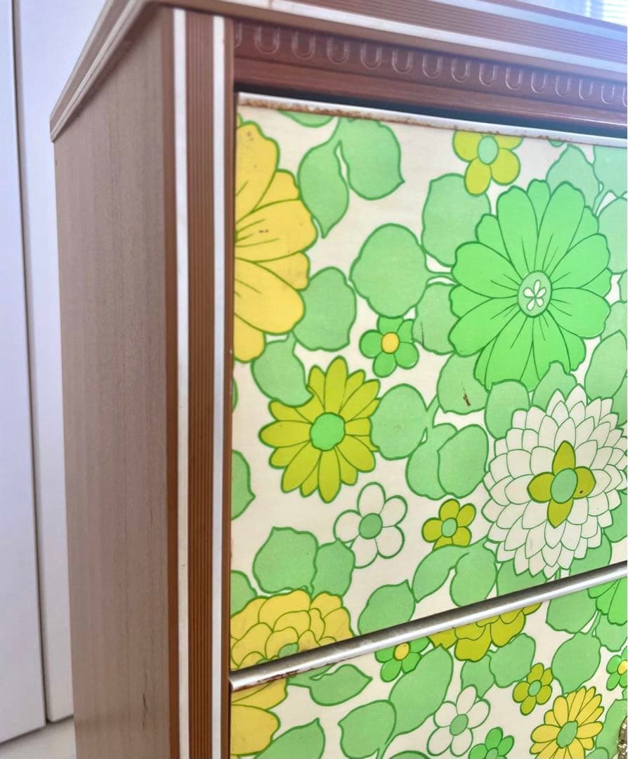 昭和レトロ花柄　タンス　6段 レア