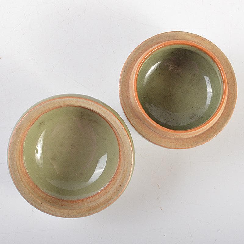 茶道具　諏訪蘇山作　青磁　牛　香合　共箱　M　R7261