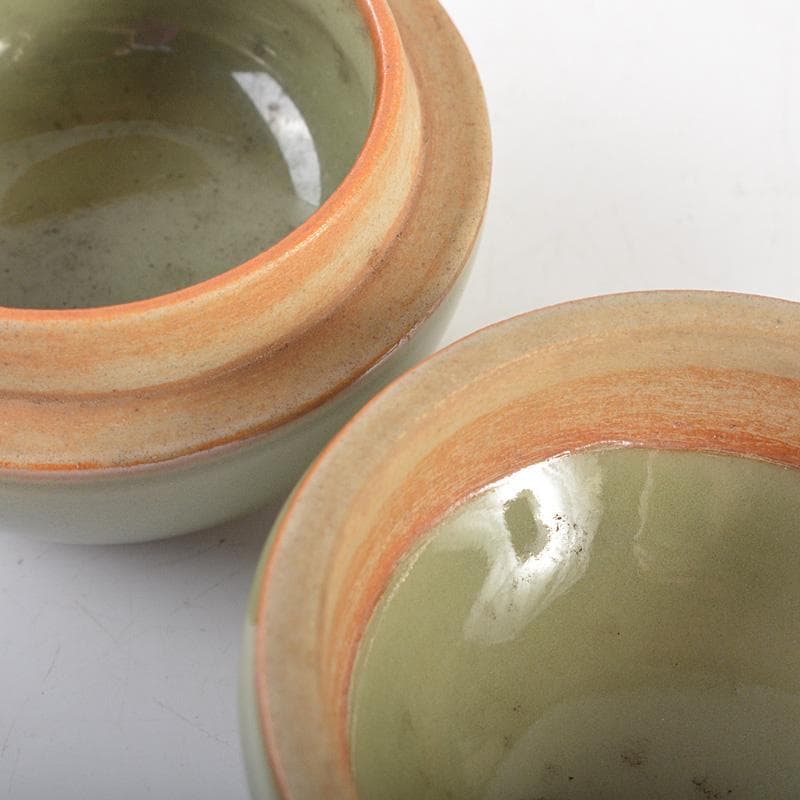 茶道具　諏訪蘇山作　青磁　牛　香合　共箱　M　R7261