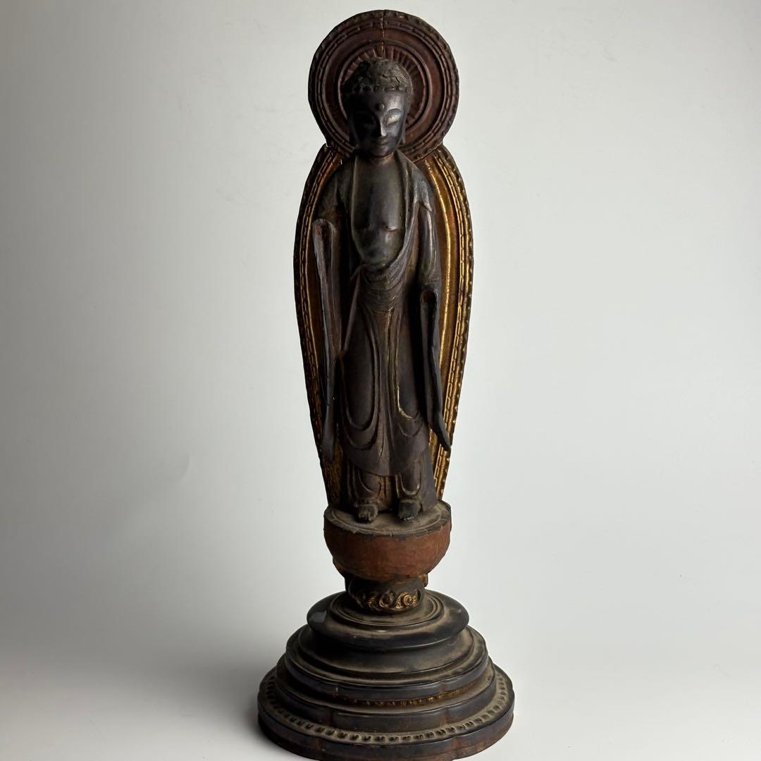 仏教美術 時代 木彫 阿弥陀如来立像