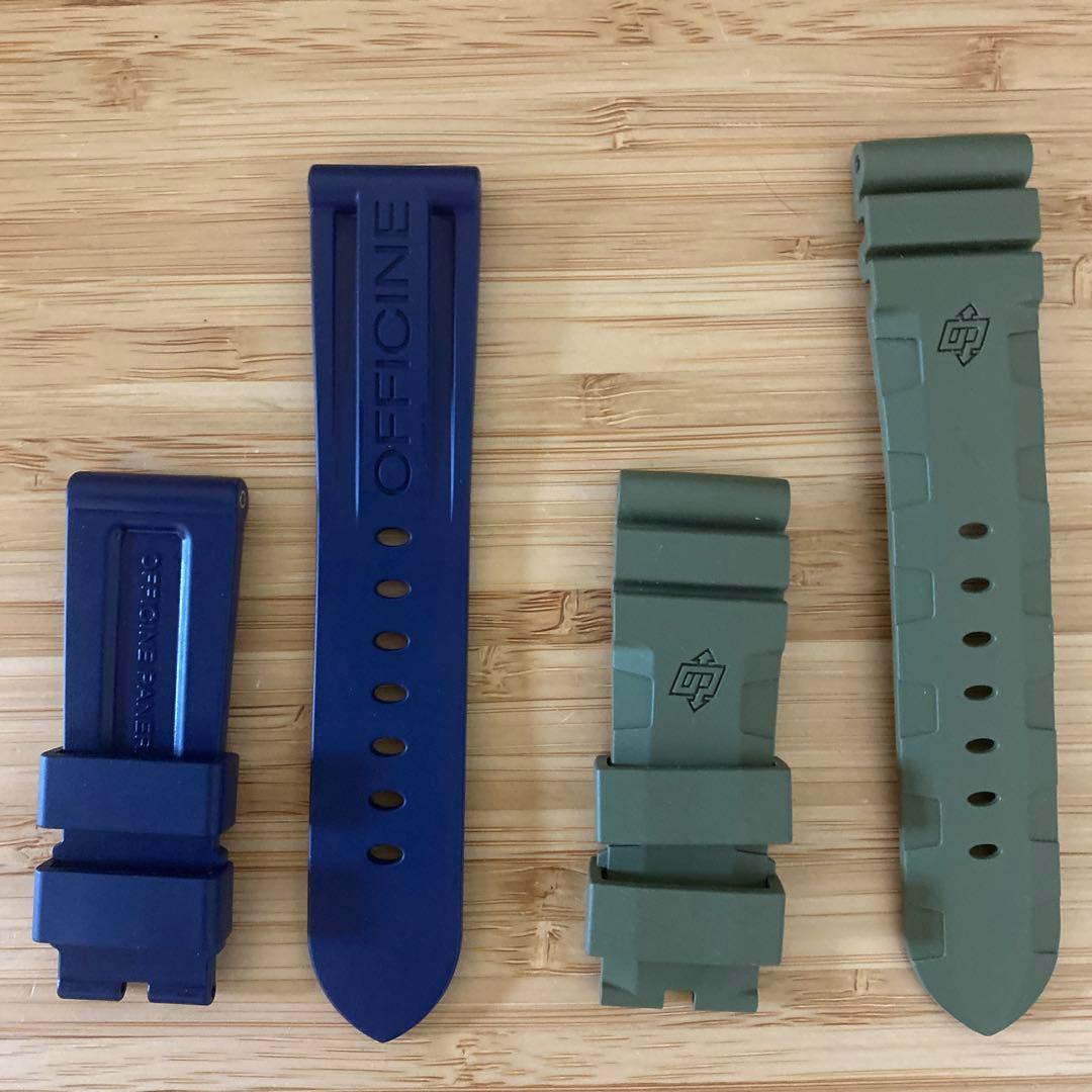 PANERAI ルミノール用 ラバーベルト 2本セット