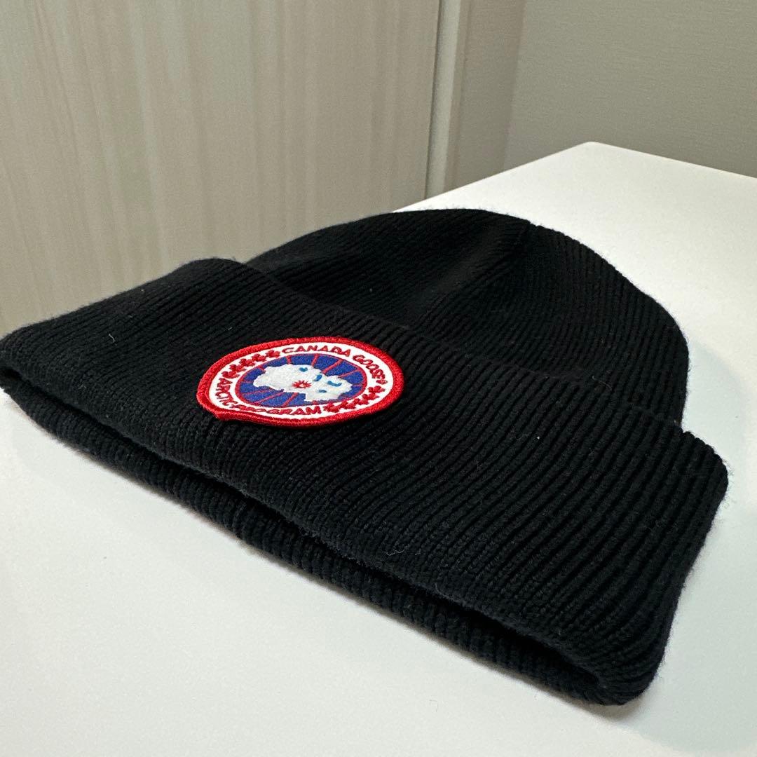 カナダグース ニット帽 黒 アークティックプログラム