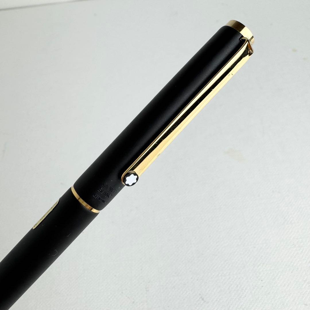 【新品未使用】　'80sモンブラン スリムライン万年筆　ペン先F（細字）　黒色