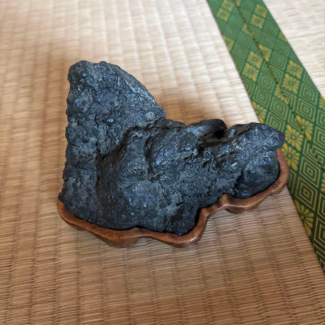 黒　千軒石　木製台座付き