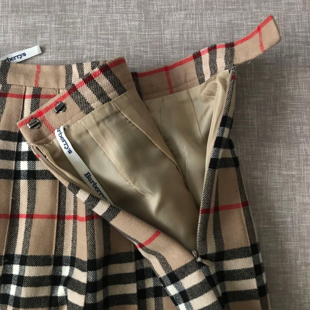 BURBERRYS プリーツ スカート　ノバチェック　ウール
