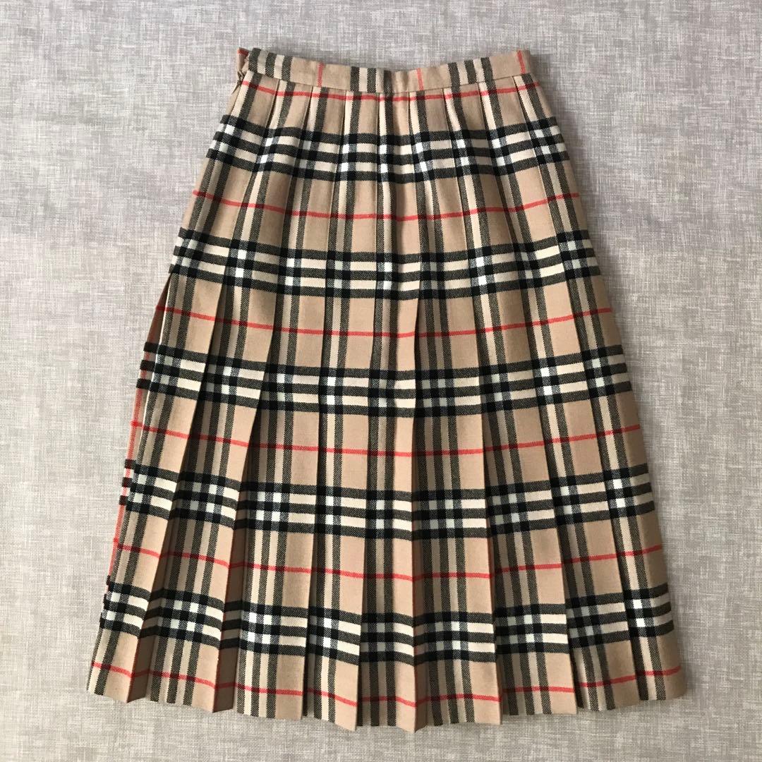BURBERRYS プリーツ スカート　ノバチェック　ウール