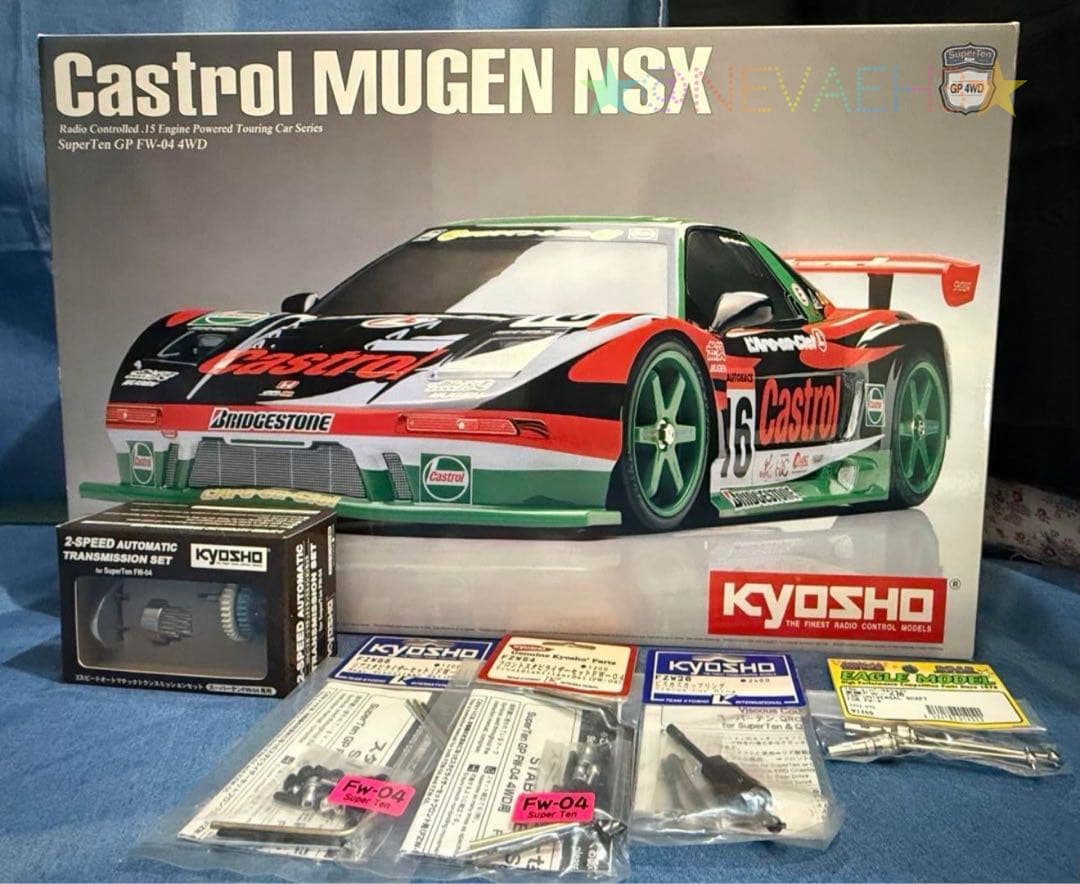 Kyosho◆Castrol MUGEN NSX RCエンジンカー ＆OP付き