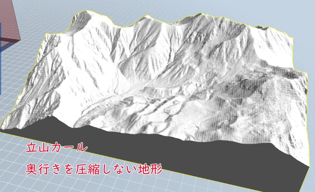 鉄道ジオラマ背景用山岳模型　　大糸線　後立山連峰　鉄道レイアウトの背景に最適