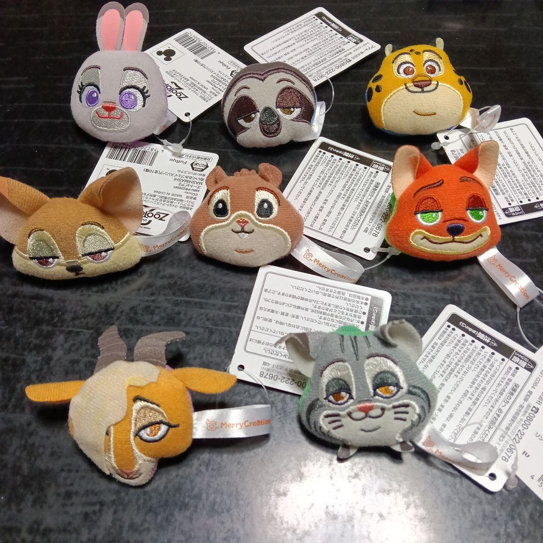 ズートピア２ MASHIMASHIぬいぐるみフェイスリング8個セット